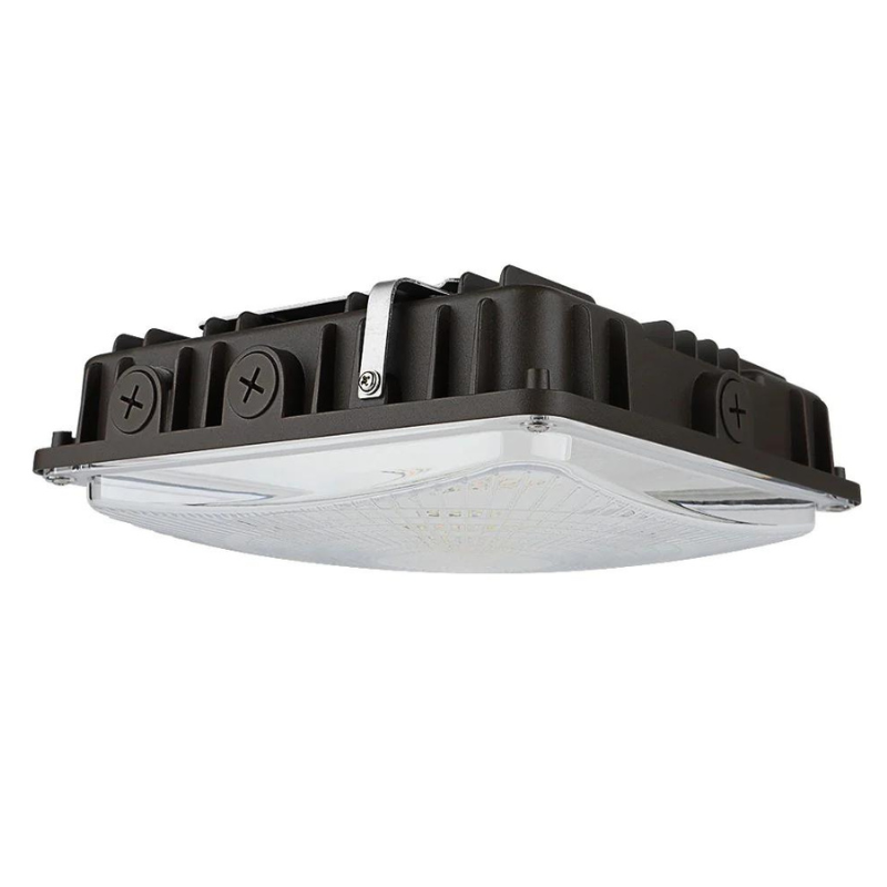 High-Performance LED Canopy Light: 63W/45W/30W, 5000K/4000K, 135 LM/Watt, 0-10V Dimmable, 120-277V, DLC 5.1 Premium - Illuminate with Efficiency - Eco LED Lightings 